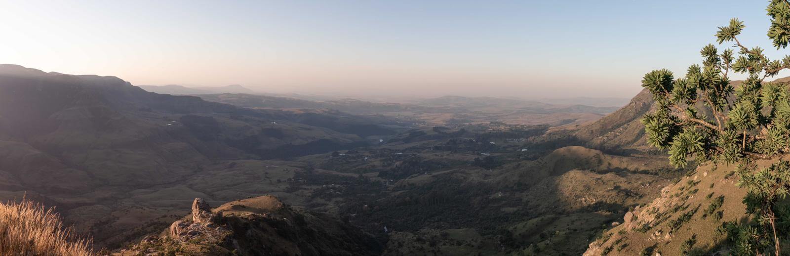 Panoramic view across the Drakensberg National Park